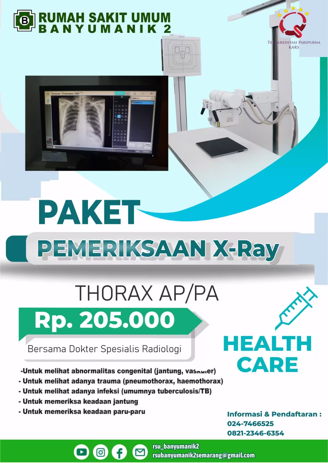 Pemeriksaan Rontgen RSU Banyumanik 2